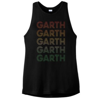 Vintage Retro Style Garth Ladies PosiCharge Tri-Blend Wicking Tank