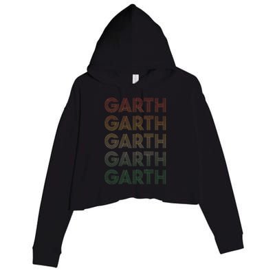 Vintage Retro Style Garth Crop Fleece Hoodie