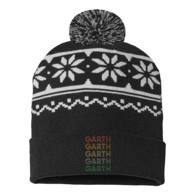 Vintage Retro Style Garth USA-Made Snowflake Beanie