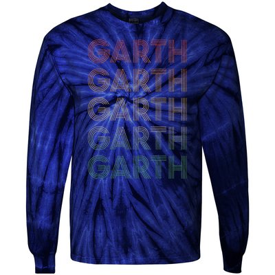 Vintage Retro Style Garth Tie-Dye Long Sleeve Shirt