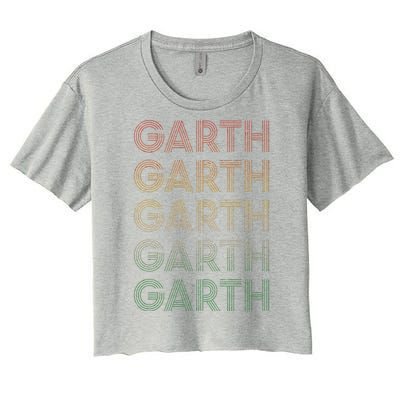 Vintage Retro Style Garth Women's Crop Top Tee