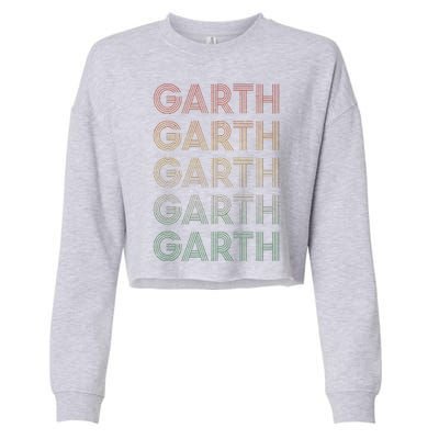 Vintage Retro Style Garth Cropped Pullover Crew