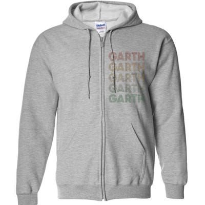 Vintage Retro Style Garth Full Zip Hoodie