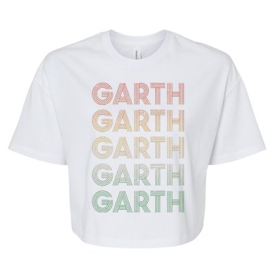 Vintage Retro Style Garth Bella+Canvas Jersey Crop Tee