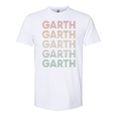 Vintage Retro Style Garth Softstyle® CVC T-Shirt