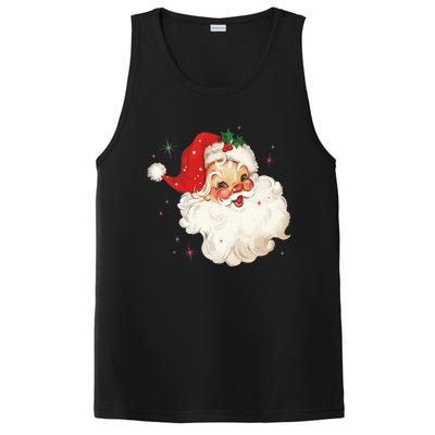 Vintage Retro Santa Christmas Funny Gift PosiCharge Competitor Tank