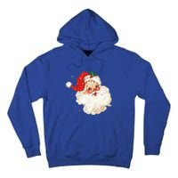 Vintage Retro Santa Christmas Funny Gift Tall Hoodie