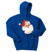 Vintage Retro Santa Christmas Funny Gift Kids Hoodie