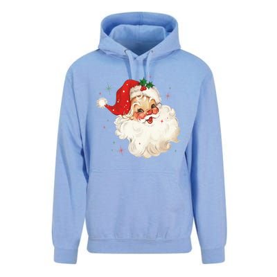 Vintage Retro Santa Christmas Funny Gift Unisex Surf Hoodie