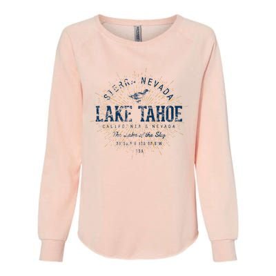 Vintage Retro Style Lake Tahoe Womens California Wash Sweatshirt