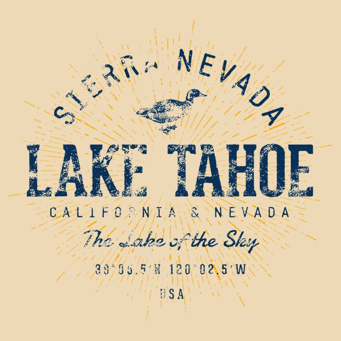Vintage Retro Style Lake Tahoe Bag
