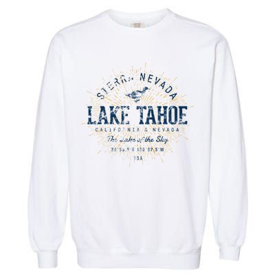 Vintage Retro Style Lake Tahoe Garment-Dyed Sweatshirt