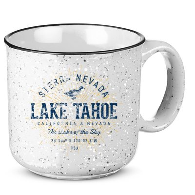 Vintage Retro Style Lake Tahoe 15oz Campfire Ceramic Mug