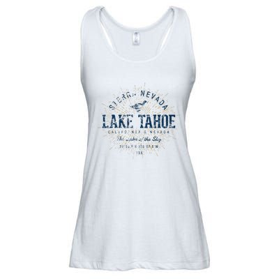 Vintage Retro Style Lake Tahoe Ladies Essential Flowy Tank