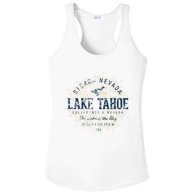Vintage Retro Style Lake Tahoe Ladies PosiCharge Competitor Racerback Tank