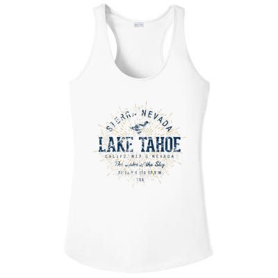 Vintage Retro Style Lake Tahoe Ladies PosiCharge Competitor Racerback Tank