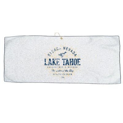 Vintage Retro Style Lake Tahoe Large Microfiber Waffle Golf Towel