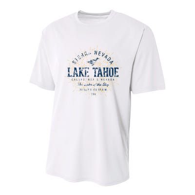 Vintage Retro Style Lake Tahoe Youth Performance Sprint T-Shirt