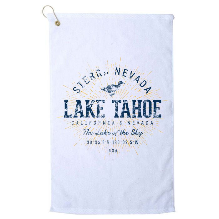 Vintage Retro Style Lake Tahoe Golf Towel