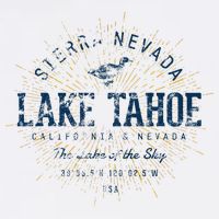 Vintage Retro Style Lake Tahoe Golf Towel