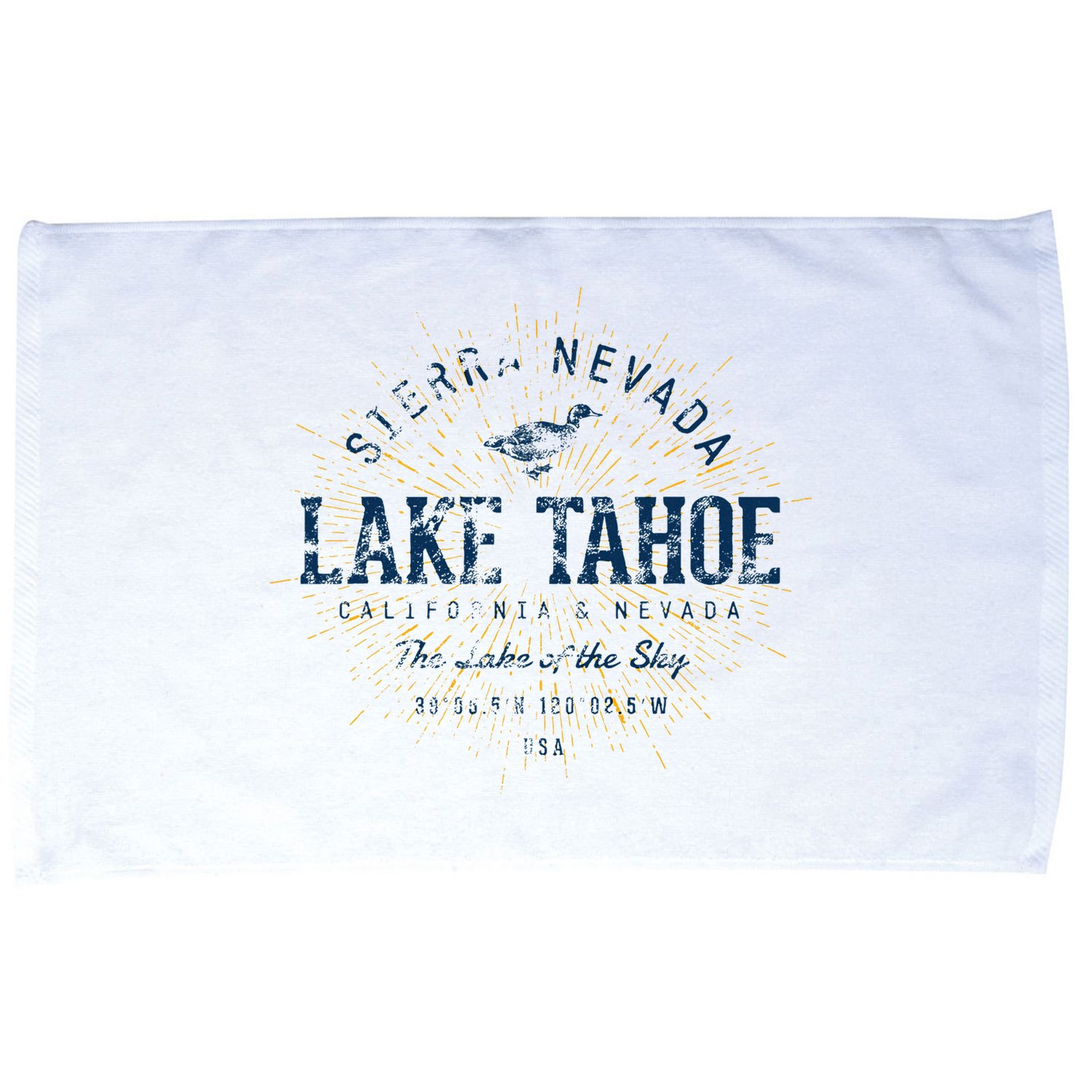 Vintage Retro Style Lake Tahoe Microfiber Hand Towel