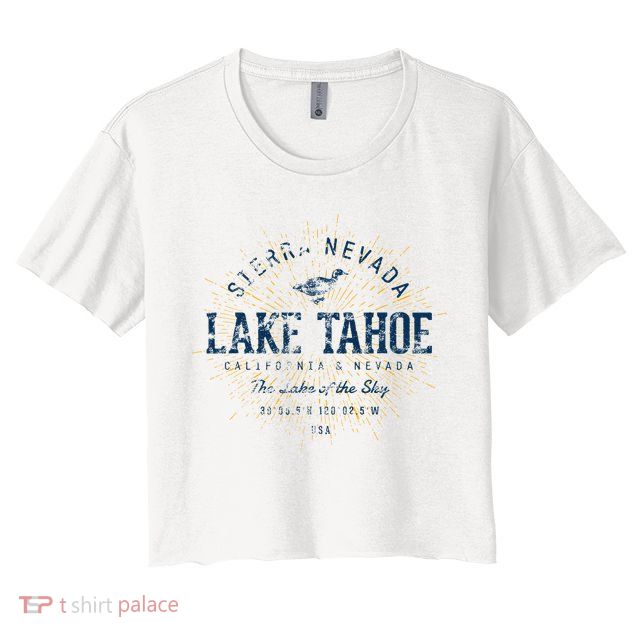 Vintage Retro Style Lake Tahoe Crop Top