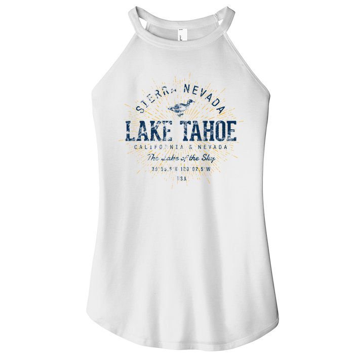 Vintage Retro Style Lake Tahoe Women's Perfect Tri Rocker Tank