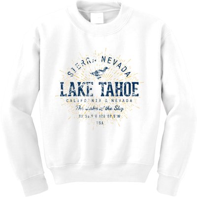 Vintage Retro Style Lake Tahoe Kids Sweatshirt