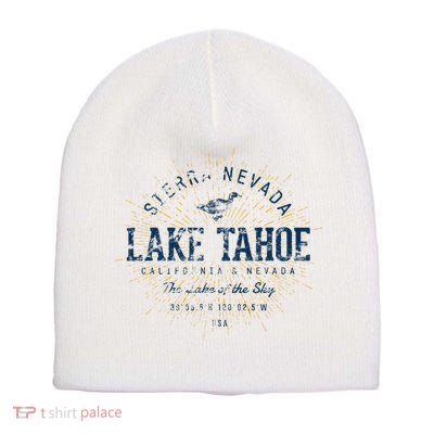 Vintage Retro Style Lake Tahoe Short Acrylic Beanie