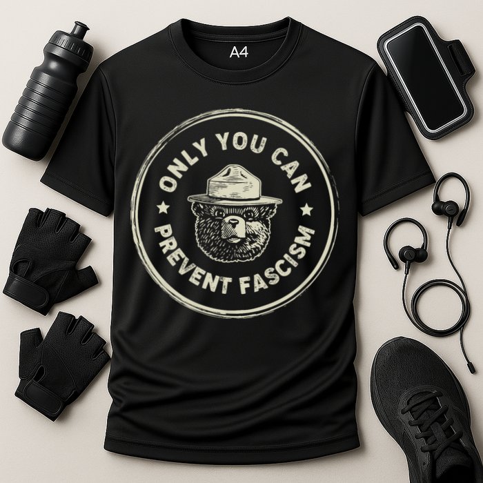 Vintage Resist Only You Can Prevent Fascism Performance Shirt