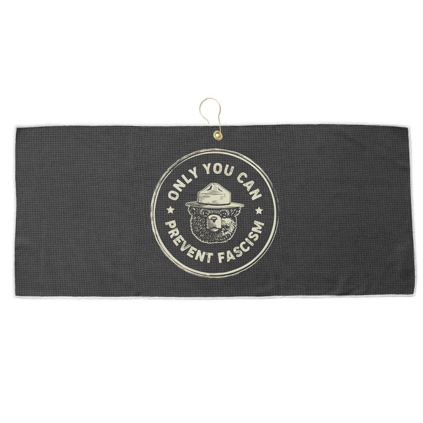 Vintage Resist Only You Can Prevent Fascism Large Microfiber Waffle Golf Towel