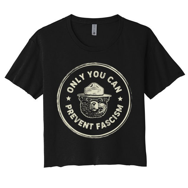 Vintage Resist Only You Can Prevent Fascism Crop Top