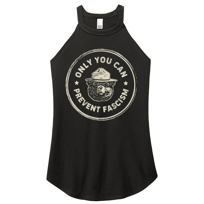 Vintage Resist Only You Can Prevent Fascism Women's Perfect Tri Rocker Tank