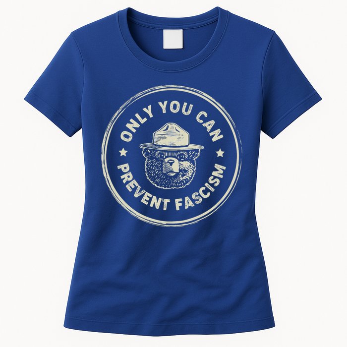 Vintage Resist Only You Can Prevent Fascism Womens T-Shirt