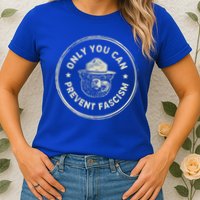 Vintage Resist Only You Can Prevent Fascism Womens T-Shirt