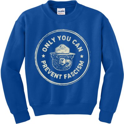 Vintage Resist Only You Can Prevent Fascism Kids Sweatshirt