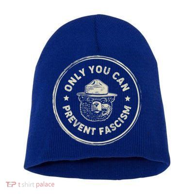 Vintage Resist Smokey The Bear Only You Can Prevent Fascism Short Acrylic Beanie