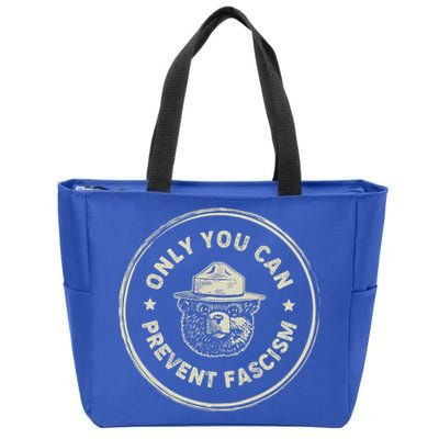 Vintage Resist Smokey The Bear Only You Can Prevent Fascism Zip Tote Bag
