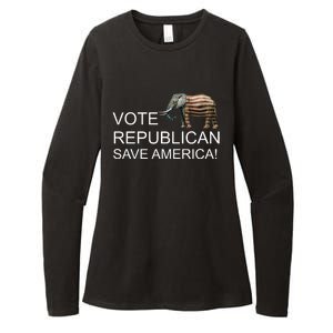 Vote Republican Save America Womens CVC Long Sleeve Shirt