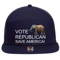 Vote Republican Save America 7 Panel Mesh Trucker Snapback Hat