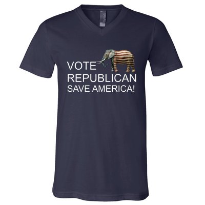 Vote Republican Save America V-Neck T-Shirt