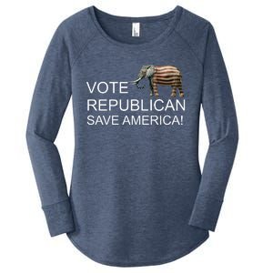 Vote Republican Save America Women's Perfect Tri Tunic Long Sleeve Shirt