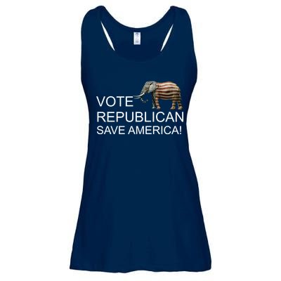 Vote Republican Save America Ladies Essential Flowy Tank