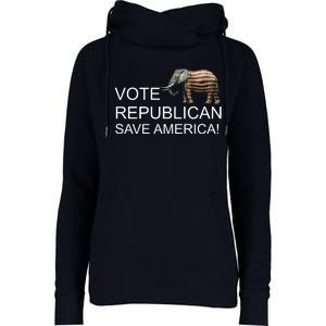 Vote Republican Save America Womens Funnel Neck Pullover Hood