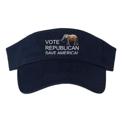 Vote Republican Save America Valucap Bio-Washed Visor