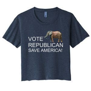 Vote Republican Save America Women's Crop Top Tee