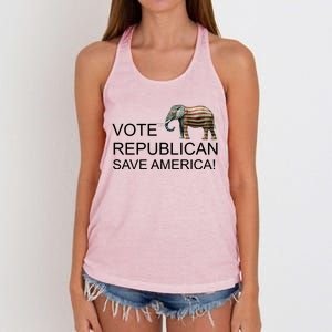 Vote Republican Save America Women's Knotted Racerback Tank