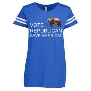 Vote Republican Save America Enza Ladies Jersey Football T-Shirt