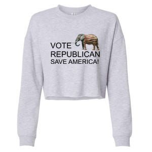 Vote Republican Save America Cropped Pullover Crew