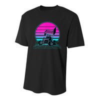 Vintage Retro Sunset Sprint Car Racing Youth Performance Sprint T-Shirt